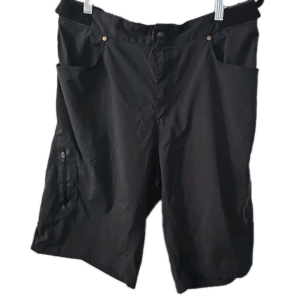 ZOIC‎ Ether Cargo Cycling Shorts Men's Size XL Adjustable Waist Zipper Pockets